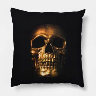 Golden Skull Pillow