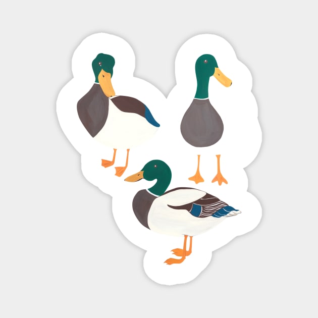 Happy ducks from the lake Magnet by estudioanzol