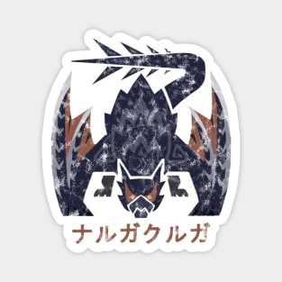 Monster Hunter World Iceborne Nargacuga Kanji Icon Magnet
