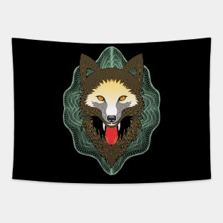 Wolf Wild Polygonal Tapestry