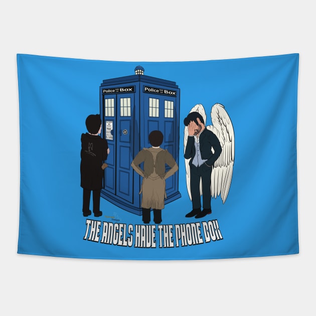 The Angels Have The ‘Phone Box’ Tapestry by tygerwolfe