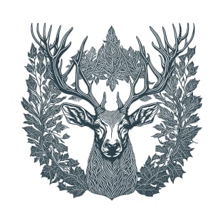 Deer in Noir Ink T-Shirt