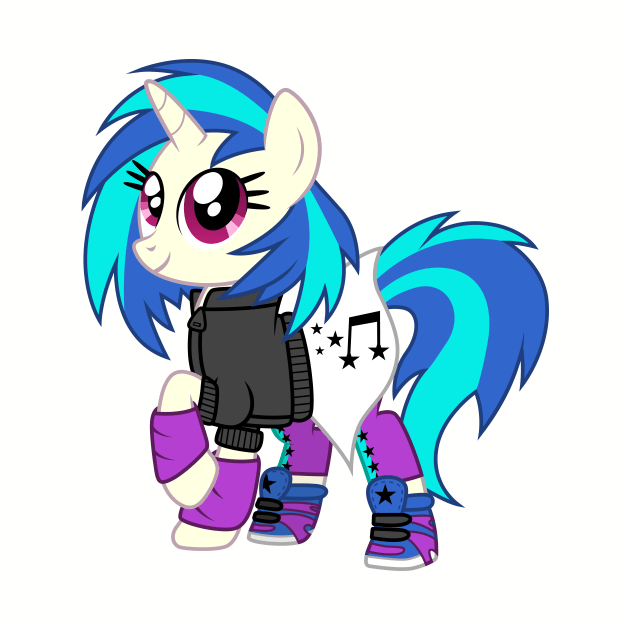 Vinyl Scratch dressed up by CloudyGlow