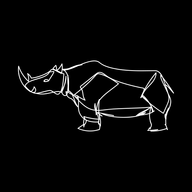 Rhino continuous white line design by Rohan Dahotre