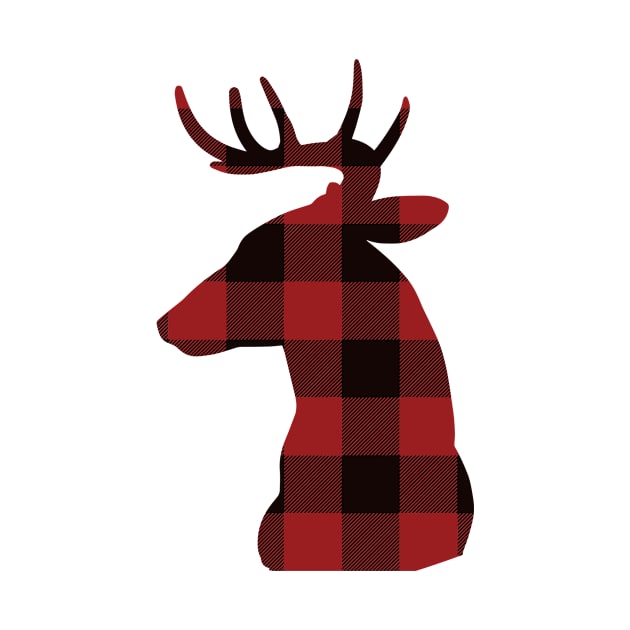 Christmas Deer Head by printonmerch