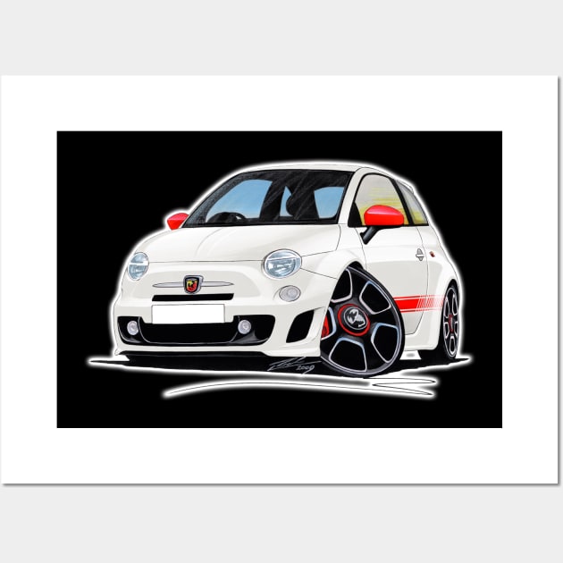Abarth 500 Cartoon Sticker for Sale by Auto-Prints