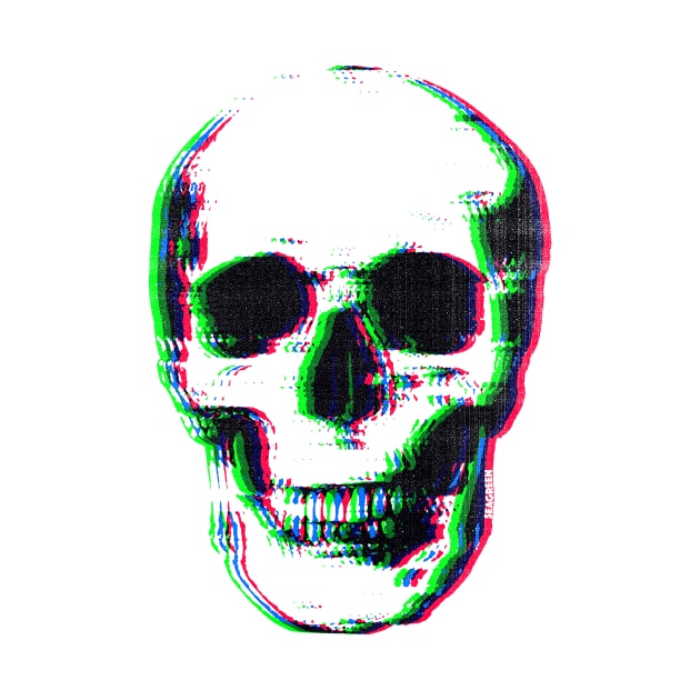 Trippy Skull by SeaGreen