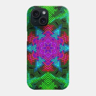 Weave Mandala Pink Blue and Green Phone Case