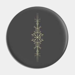 Vegvisir Magic ancient viking art deco Pin