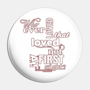 Christopher Marlowe Hero & Leander Love Quote Pin