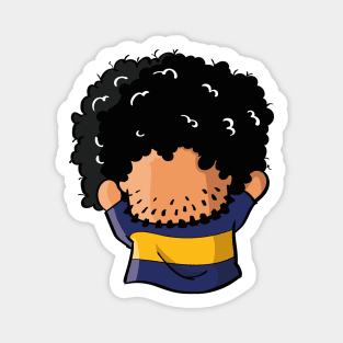Diego Maradona in Boca Juniors Jersey Magnet