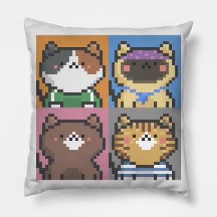 Pixel Cat Tile 022 Pillow