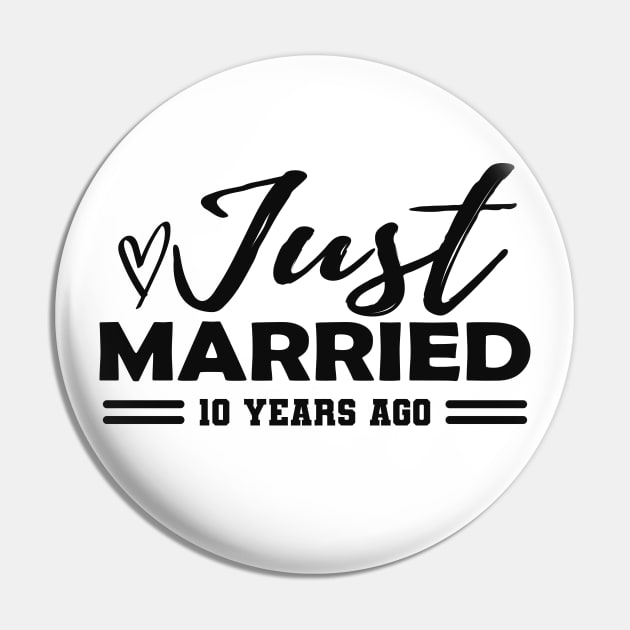 10th Wedding Anniversary - 10 years anniversary Pin by KC Happy Shop