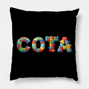 Autism Awareness Certified Occupational Therapy Assistant COTA Pillow