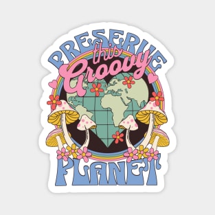 Retro Preserve the Planet Magnet