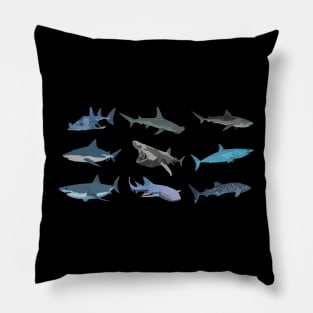 Various Sharks Pillow