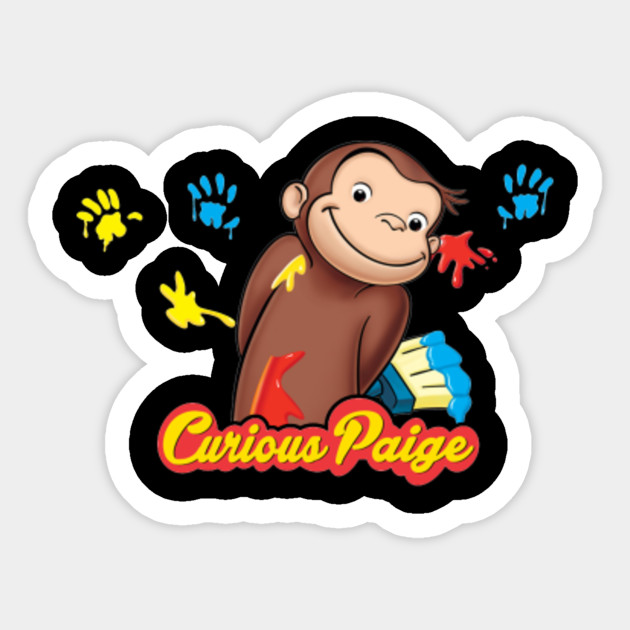 Curious George Painting Curious George Painting Sticker