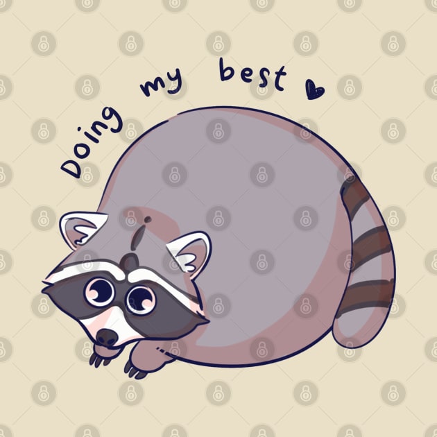 Doing My Best Racoon Version by kztokun