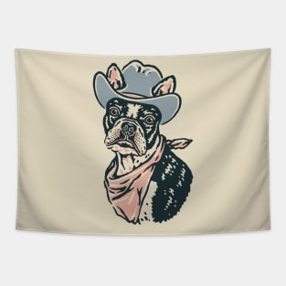Boston Terrier Cowdog Tapestry