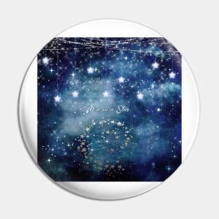 Wish on a Star Night Sky Pin