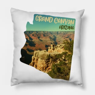 Grand Canyon Arizona map Grand Canyon photo Arizona tourism Pillow