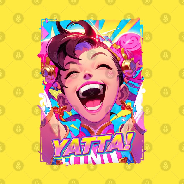 CHUN LI - CHEERFUL YATTA | Street Fighter Gaming Anime Manga Pop Art Arcade | PROUD OTAKU by PROUD OTAKU