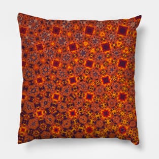 Tetris Looking Falling Blocks in Orange and Red  - WelshDesignsTP005 Pillow