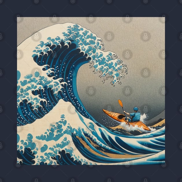 Kanagawa wave - Funny Kayaking Meme by Edd Paint Something