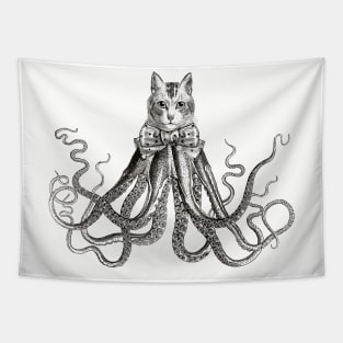 Octopussy | Half Cat Half Octopus | Hybrid Animals | Vintage Style | Tapestry