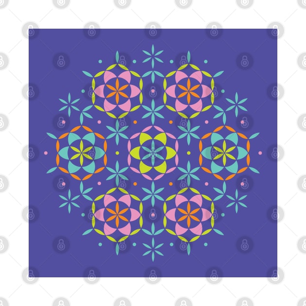 Colorful Flower of life by kallyfactory