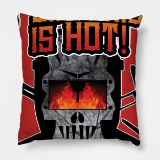 Welder - My Girlfriend is Hot! Pillow