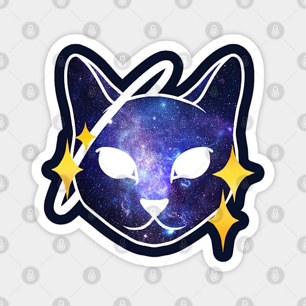 Galaxy cat Magnet by Helithus Vy