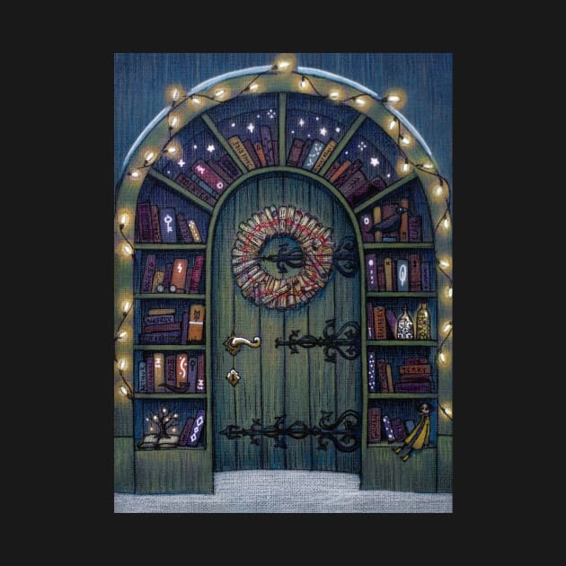 Magic World of Books Door by illustore