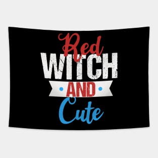 Red white and cute Tapestry