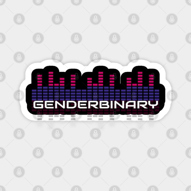 Music Equalizer Bars - Gender Binary Magnet by Forsakendusk