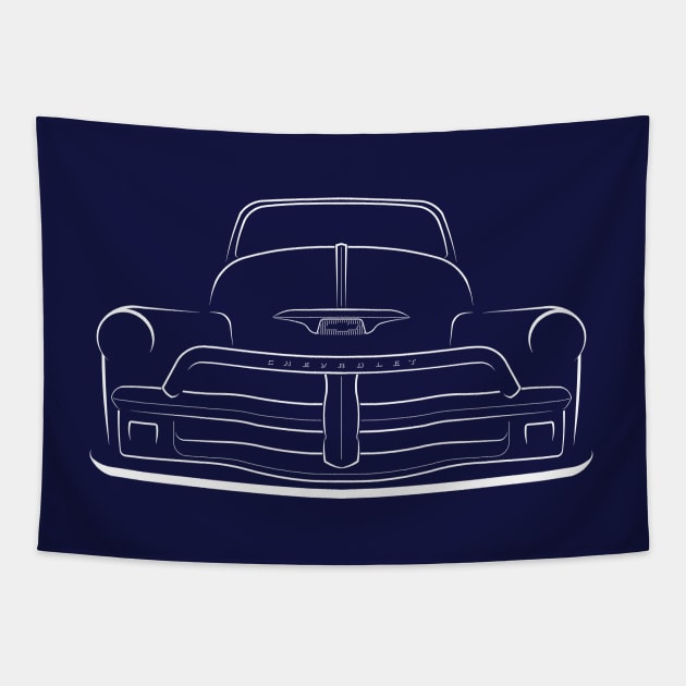 1954 Chevy 3100 Pickup Truck - front stencil, white Tapestry by mal_photography