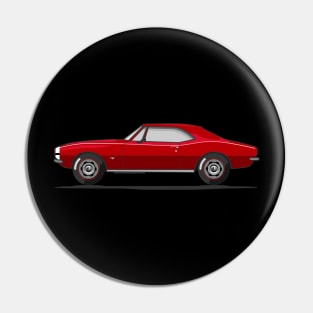 Red Muscle Car Vector Pin