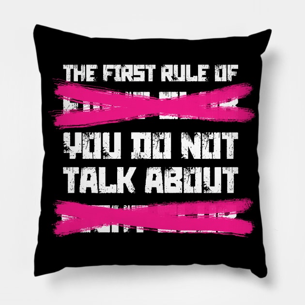 The First Rule of Fight Club Pillow by G! Zone