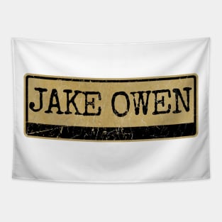 Aliska text black retro - Jake Owen Tapestry