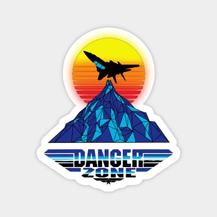 Danger Zone Top Gun Maverick Logo Fly Over Mountain sunset retro vintage 80s because I Was Inverted goose rooster iceman wingman hangman the hard deck Magnet