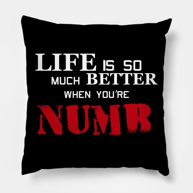 life is so much better... Pillow by seriefanatic