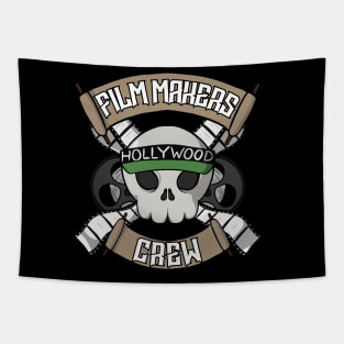 Film makers crew Jolly Roger pirate flag Tapestry