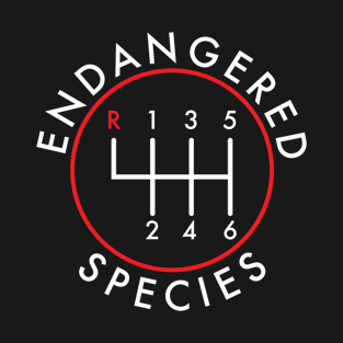 Endangered Species; Manual Car Funny Joke T-Shirt