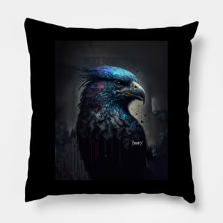 Dripping Raven Artwork Pillow