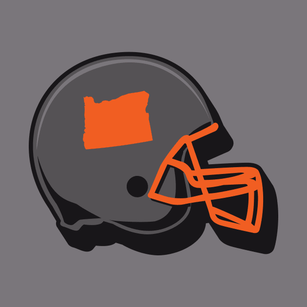 Oregon State Outline Football Helmet by SLAG_Creative