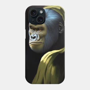 A gorilla who wanted to be 'Girl with a Pearl Earring' Phone Case