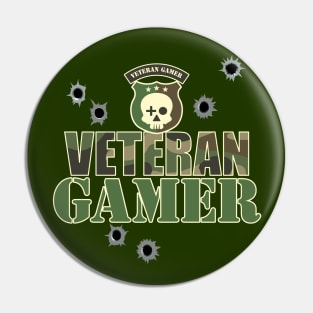 Veteran Gamer design. Pin