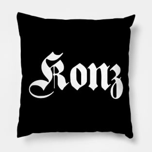 Konz written with gothic font Pillow