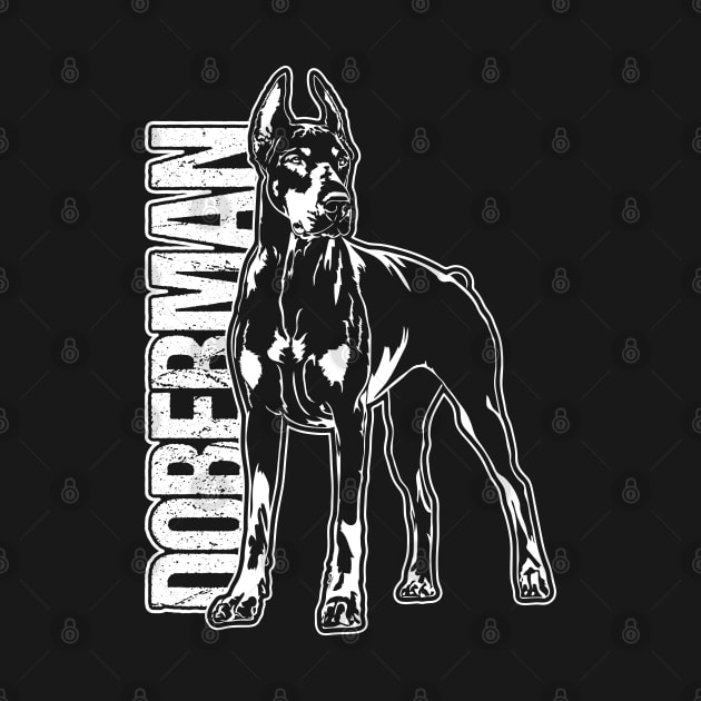 Proud Doberman dog portrait dog portrait by wilsigns