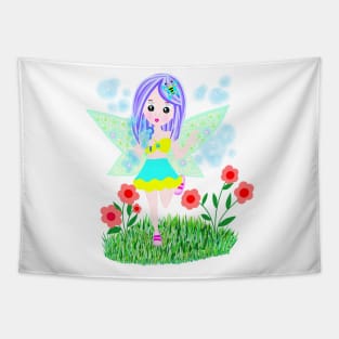 Cute Fairy making bubbles Tapestry